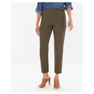 Chico’s forest green Juliet Slim Leg ankle pants size 8